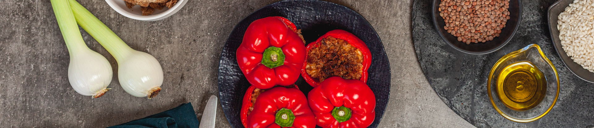 WEET-BIX Red Pepper Cups with Lentil Risotto